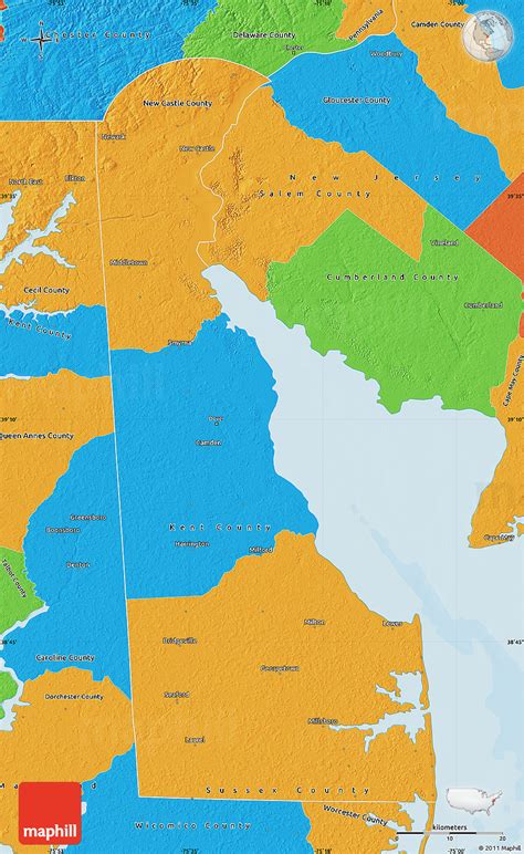 Political Map Of Delaware