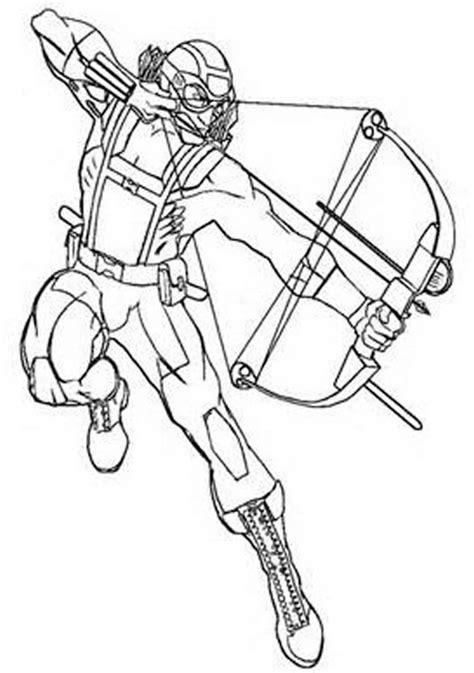 hawkeye American comic books coloring pages