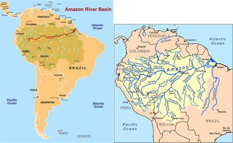 South America Map Amazon River Basin United States Map