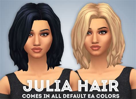 Julia Hair Sims Hair Sims 4 Sims 4 Cc