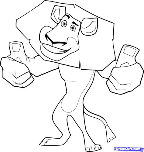 Alex Madagascar | Lion Coloring Pages | Kids Coloring Pages