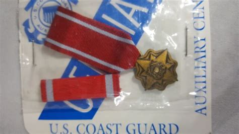 Uscg Auxiliary Mini Medal And Ribbon For Achievement Ebay