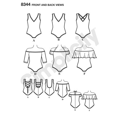 Simplicity Pattern 8344 Plus Size Knit Bodysuits By Ashley Nell Tipton