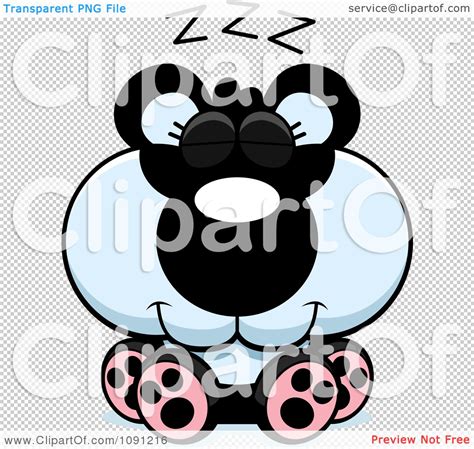Clipart Cute Sleeping Panda Royalty Free Vector Illustration By Cory