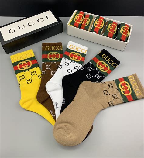 Cheap Gucci Logo Cotton Socks Set 5 Pairs 23351235 Fb233512