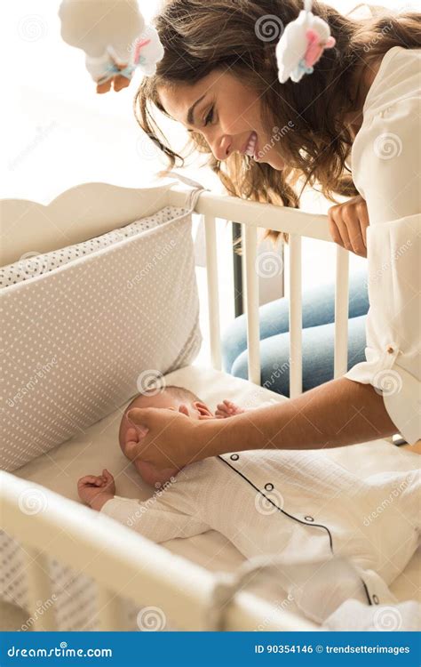 Mother Putting Baby To Sleep Stock Photo Image Of Breastfeeding