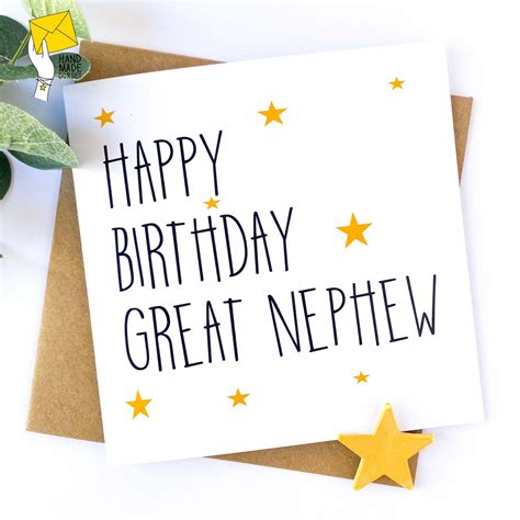 Great Nephew Birthday Cardbirthday Card For Great Nephew Etsy