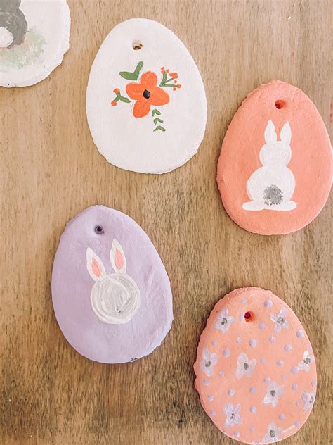 Salt Dough Easter Eggs Ornaments