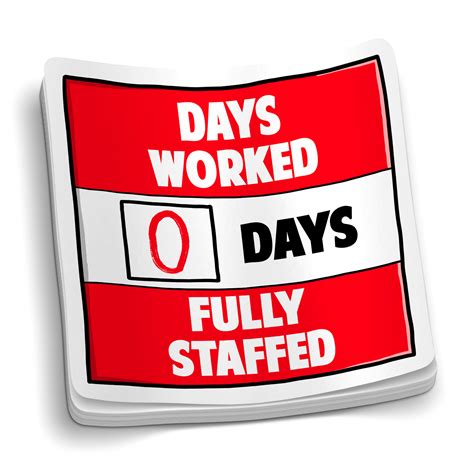 Days Worked Fully Staffed Sticker
