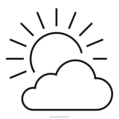 Partly Cloudy Coloring Page Ultra Coloring Pages