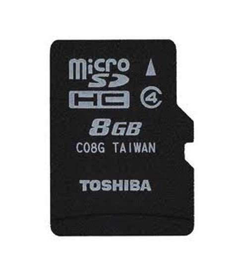 Jan 17, 2020 · 2. Toshiba 8GB Micro SD Card Class 4 - Memory Cards Online at Low Prices | Snapdeal India