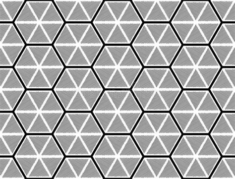 Design Seamless Monochrome Hexagon Pattern Stock Vector Illustration