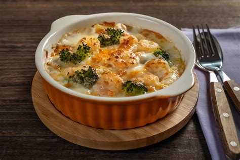 Gratin de brocolis et lardons