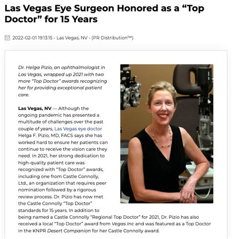 Las Vegas Eye Surgeon Honored As A “top Doctor” For 15 Years New Eyes