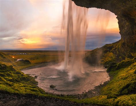 Seljalandsfoss Is One Of The Most Famous Waterfalls Located In The Southern Part Of Iceland
