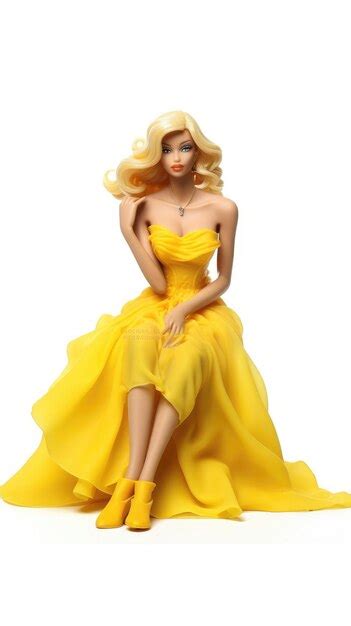 Premium Photo The Yellow Dress Is From The Collection Of The Model