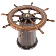 Page 1 of 1 start over page 1 of 1. Nautical Ships Wheel Coffee Table at 1stdibs