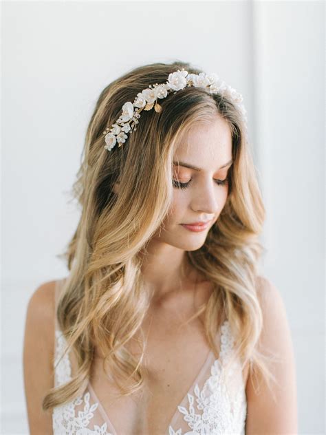 lysette floral weddng headband wedding headband bridal etsy floral headpiece wedding loose