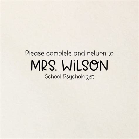 Personalized Complete and Return Stamp Custom Please Complete - Etsy