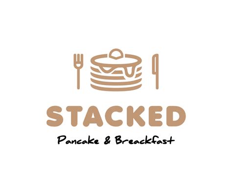 Elegant Playful American Restaurant Logo Design For Stacked