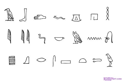 How To Draw Hieroglyphics Step By Step Symbols Pop Culture Free