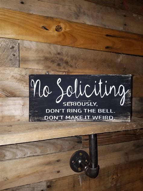 No Soliciting Sign Funny Sign Porch Sign Wood Sign Porch Signs