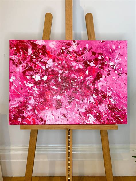 Original Pink Abstract Painting Pretty In Pink Etsy