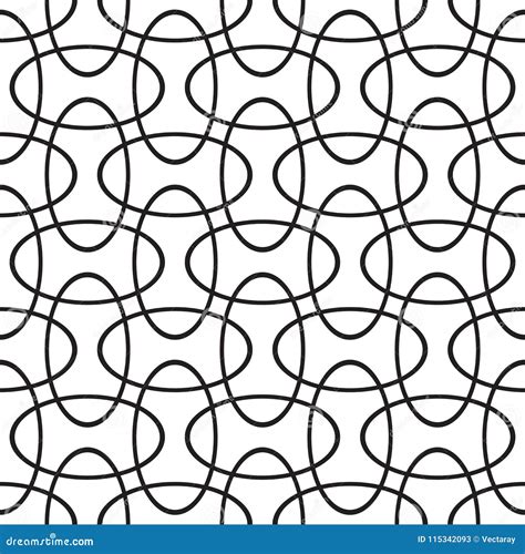 Seamless Intersecting Geometric Overlapping Ellipse Circle Pattern
