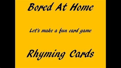 Make your own shark rhyme. Rhyming Cards Game DIY - YouTube