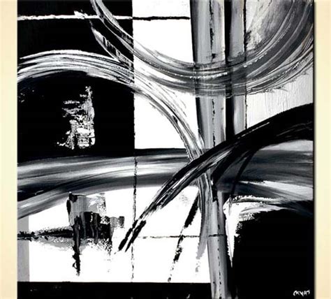 Painting For Sale Black And White Abstract Painting Decor 4604
