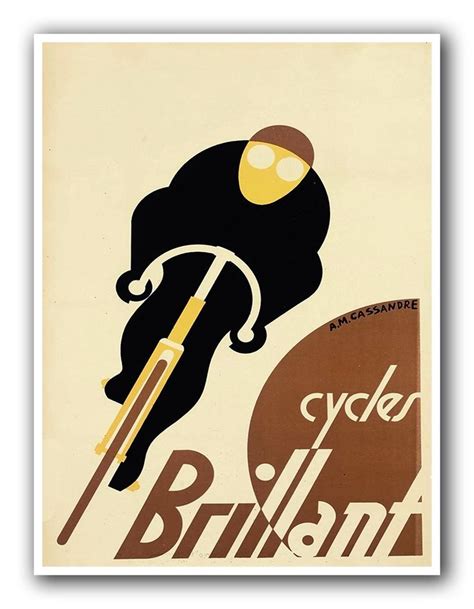 Art Deco Bike Print Bicycle Art Biking Sports Poster H375 Etsy