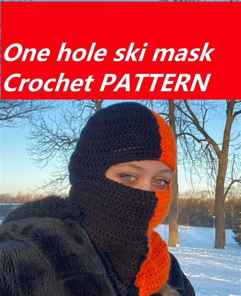 Pattern Ski Mask Crochet One Hole Easy Etsy