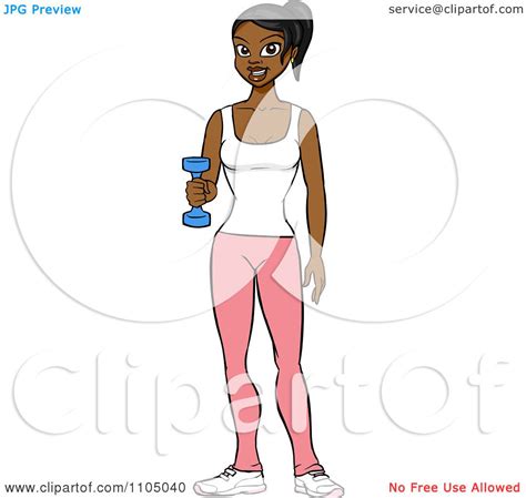 All black woman clip art are png format and transparent background. Clipart Physically Fit Black Woman Lifting A Dumbbell At ...