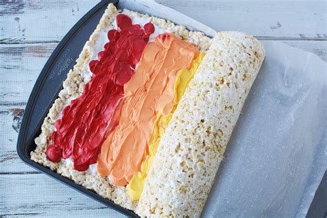 Rainbow Pinwheel Rice Krispies Treats Recipe For Baking Fun