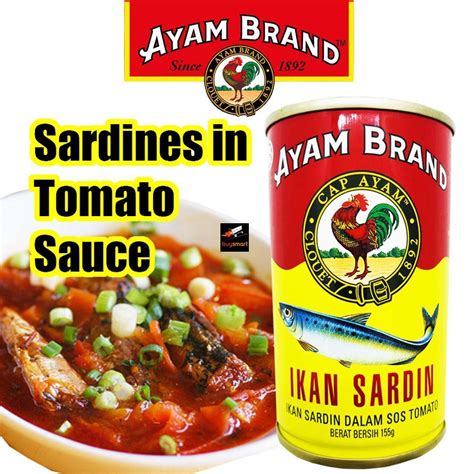 Sos ikan chinsu nam ngu ini adalah sos yang juga mendapat pelbagai pensijilan daripada fda, haccp, iso dan. AYAM BRAND Sardines in Tomato Sauce (155g) Ikan Sardin ...