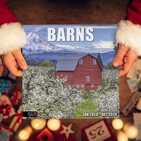 Barns 2024 Hangable Monthly Wall Calendar 12 X 24 Open Thick