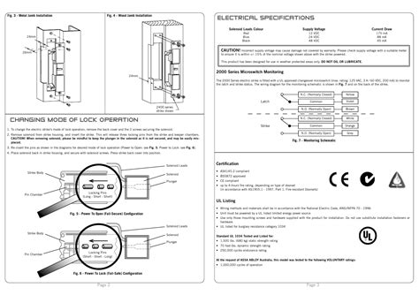 Trimec Es2000 Series Monitored Electric Strike User Manual Page 2 2