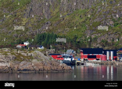 Mortsund Fishing Village Lofoten Islands Nordland County Norway