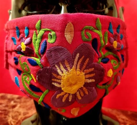 Hand Embroidered Face Mask Etsy Denmark