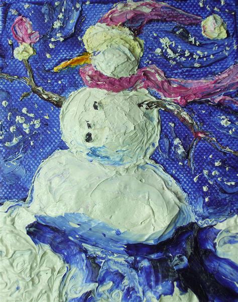 Paris Winter Snowman Painting By Paris Wyatt Llanso Fine Art America