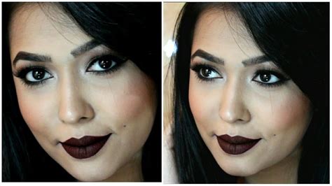 Fallautumn Inspired Makeup Tutorial Dark Vampy Lips Youtube