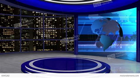 News Tv Studio Set 61 Virtual Green Screen Background Loop