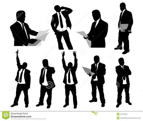 Businessmen Silhouettes Stock Vector Illustration Of Painting 22475220