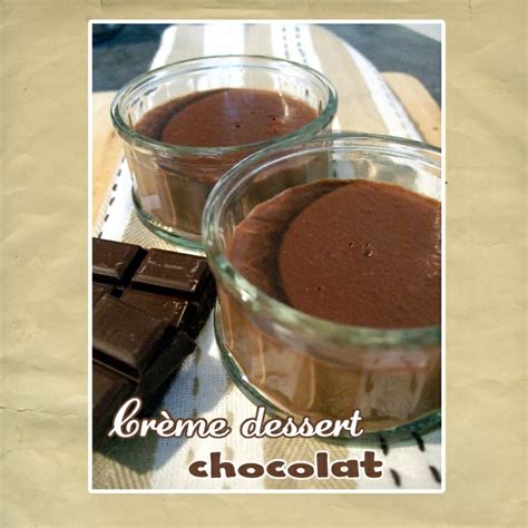 Crème dessert au chocolat sans oeuf