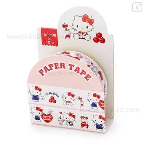 Japan Sanrio Washi Paper Masking Tape Hello Kitty White Kawaii
