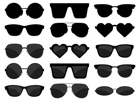 Sunglasses Set Vector Design Illustration Set Isolated On White Background 2004088 Vector Art At