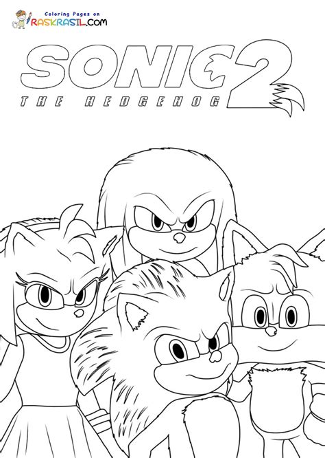 Movie Sonic 2 Coloring Pages Sonic The Hedgehog 2 Coloring Pages