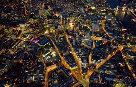 London From Above At Night Clamor World