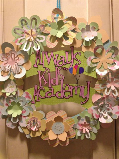 Paper Flower Wreath Made With Cricut Paper Flower Wreaths Paper