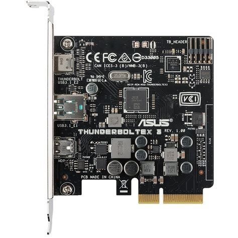 Providing total bandwidth of up to 250mbps from the x1 pcie host controller card, which allows the host computer to function as though the cards in the expansion chassis were connected directly to the motherboard. Asus ThunderboltEX 3 PCI-E 3.0 Thunderbolt 3 Expansion Card - Wootware